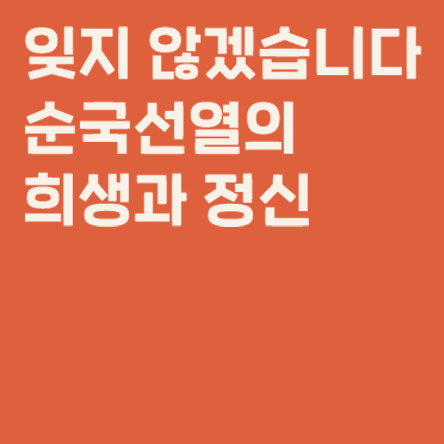 한눈에 보는 역사 잊지 않겠습니다<BR>순국선열의 희생과 정신